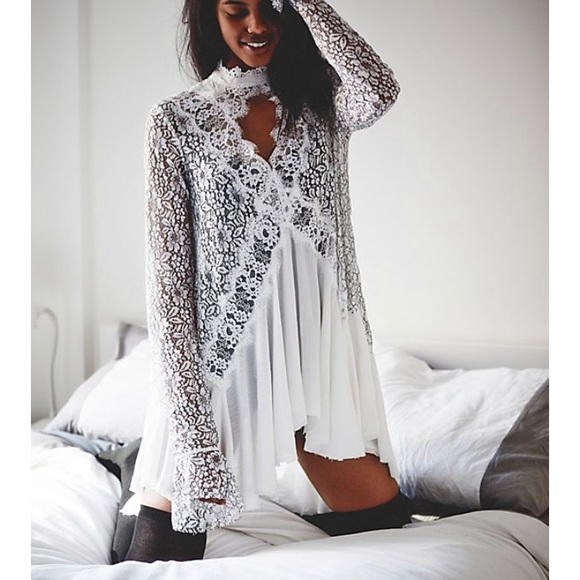 Free People Secret Origins Pieced Lace Tunic - Picture 3 of 6